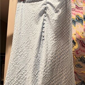 Elegant Blue Textured Women's Skirt